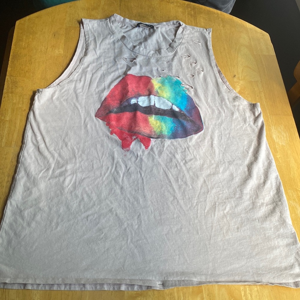 ZUTTER USA tank top size L distressed used well